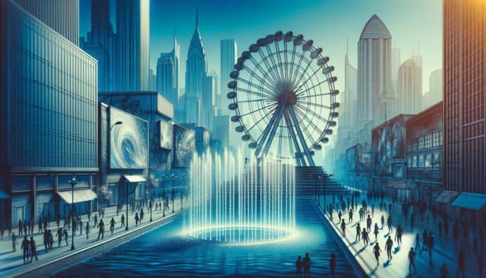 Top Insider Tips for Vegas Daytime Fun: Daytime view of Las Vegas Strip with Bellagio Fountains, High Roller, and Welcome Sign under clear sky.