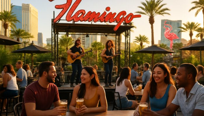 Las Vegas is renowned for its electrifying nightlife and vibrant social scene, particularly in the bustling Flamingo area. The most sought-after bars in this dynamic city feature inviting outdoor patios and captivating live music, attracting crowds eager to unwind during leisurely afternoons. These venues encapsulate the urban essence of the U.S. Southwest, crafting an atmosphere that not only encourages social interaction but also promotes relaxation and enjoyment throughout the day. With a blend of excitement and comfort, these bars are perfect for anyone looking to indulge in a delightful day drinking experience.